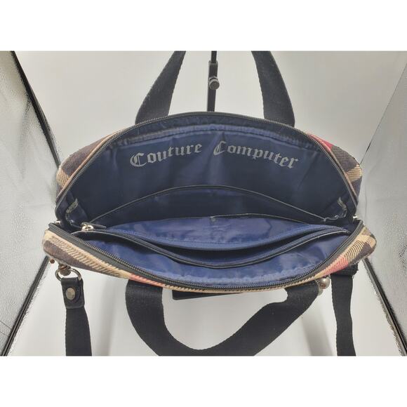 Juicy Couture - Red Plaid Laptop Bag Y2K Vintage Rare! - Picture 5 of 16